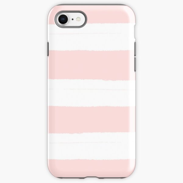 Pastel Pink and White Stripes iPhone Tough Case