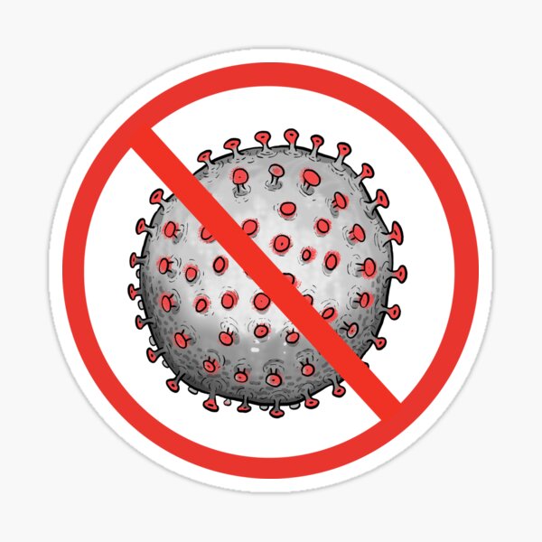 No Plague Sticker