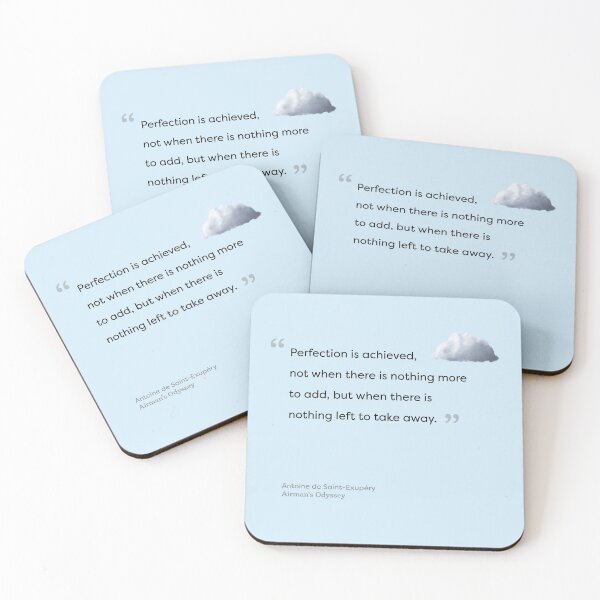 Item preview, Famous Quotes - Perfection [Saint-Exupéry] designed and sold by nevercook.