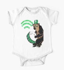 A Spectacle of a Bear Baby Body Kurzarm