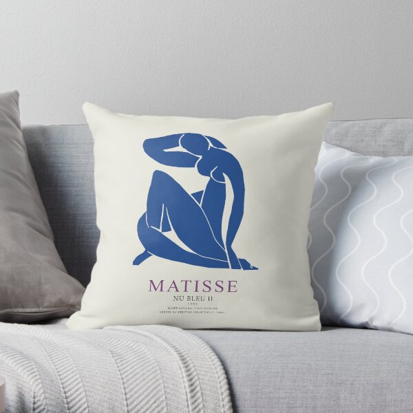 Henri Matisse Nu Bleu II (Blue Nude II) 1952 Oeuvre d'art mural Coussin