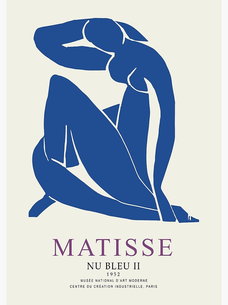 Henri Matisse Nu Bleu II (Blue Nude II) 1952 Artwork for Wall Art, Prints, Posters, Tshirts, Men, Women, Youth by clothorama