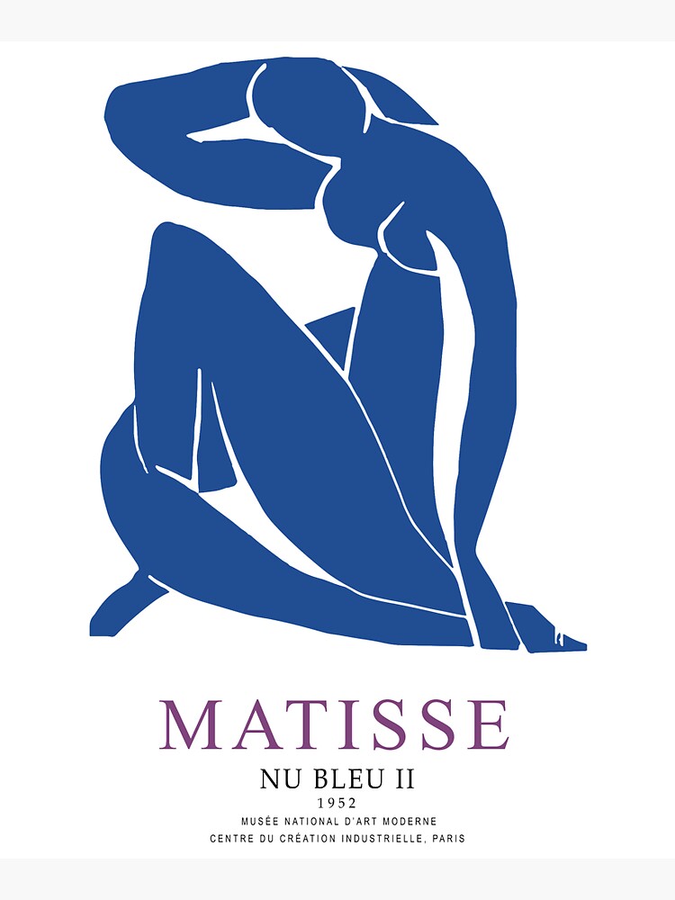 Henri Matisse Nu Bleu II (Blue Nude II) 1952 Artwork for Wall Art, Prints, Posters, Tshirts, Men, Women, Youth by clothorama