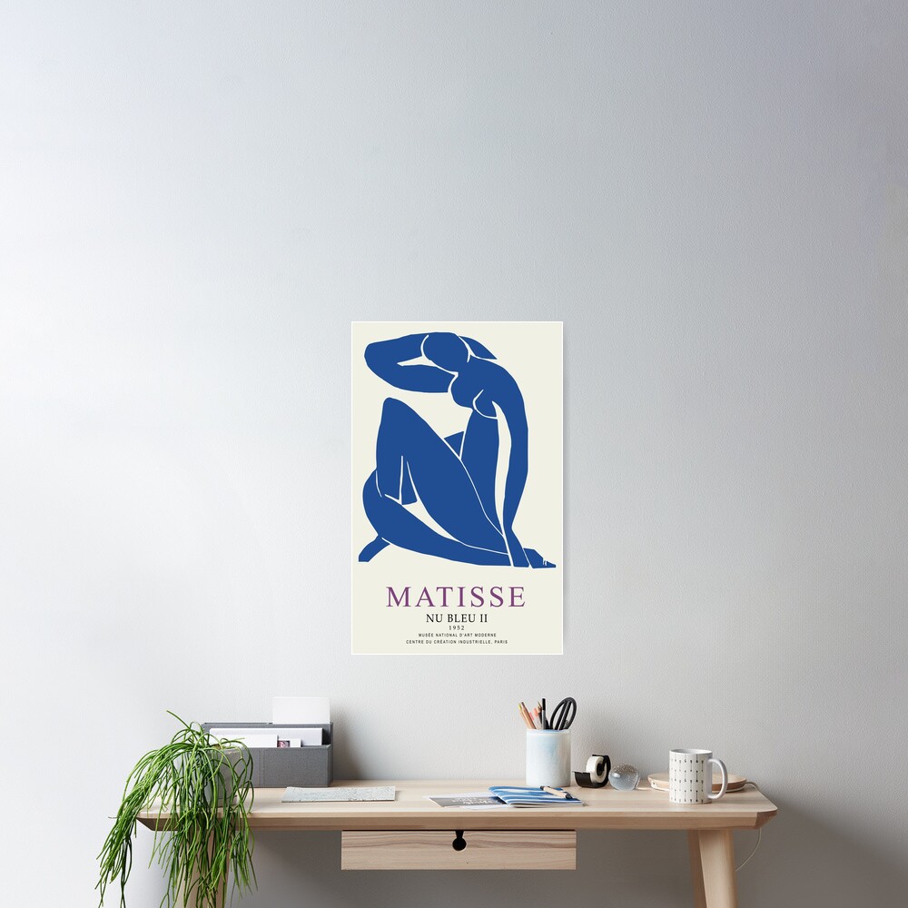 Henri Matisse Nu Bleu II (Blue Nude II) 1952 Artwork for Wall Art, Prints, Posters, Tshirts, Men, Women, Youth Poster
