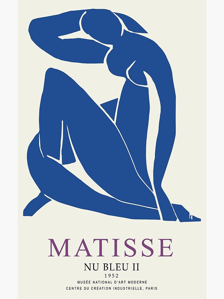 Henri Matisse Nu Bleu II (Blue Nude II) 1952 Artwork for Wall Art, Prints, Posters, Tshirts, Men, Women, Youth by clothorama