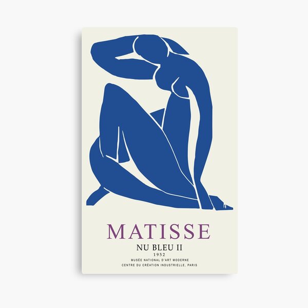 Henri Matisse Nu Bleu II (Blue Nude II) 1952 Artwork for Wall Art, Prints, Posters, Tshirts, Men, Women, Youth Canvas Print