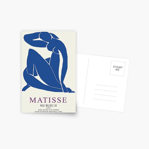 Henri Matisse Nu Bleu II (Blue Nude II) 1952 Artwork for Wall Art, Prints, Posters, Tshirts, Men, Women, Youth Postcard