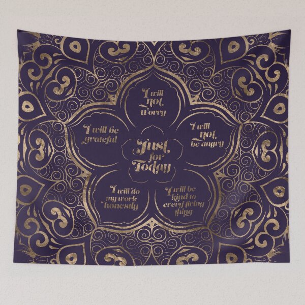 Item preview, Reiki Principles - Reiki Precepts Purple and Gold designed and sold by Nartissima.