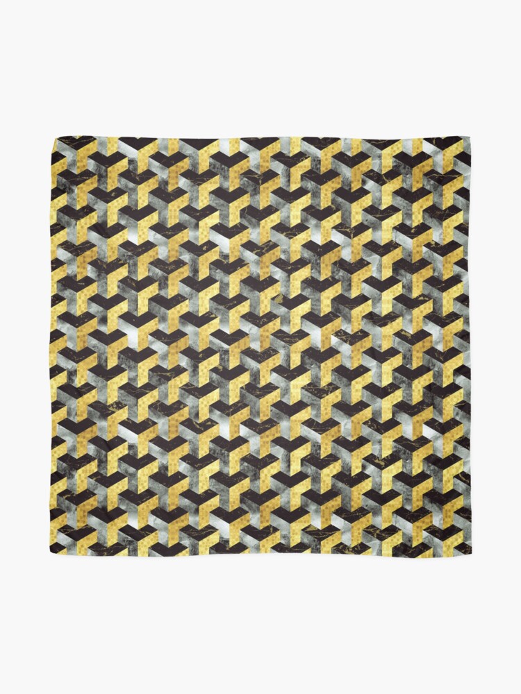 Thumbnail 2 of 3, Scarf, 3d Geometric Pattern designed and sold by ZedEx.
