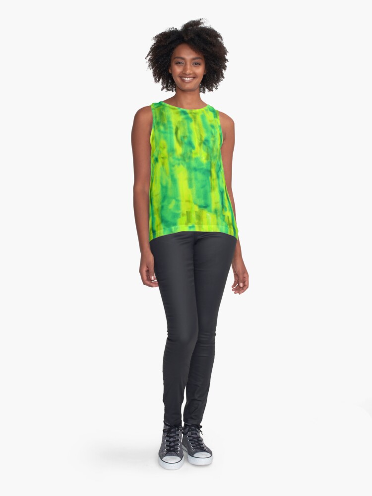 Alternate view of Citrus abstract marker texture as a seamless surface pattern design Sleeveless Top