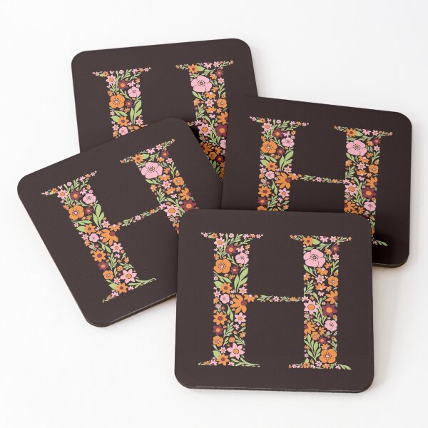 Item preview, Retro Floral Letter H designed and sold by zeljkica.
