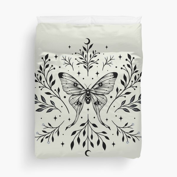 Mystical Lunar Moth Duvet Cover