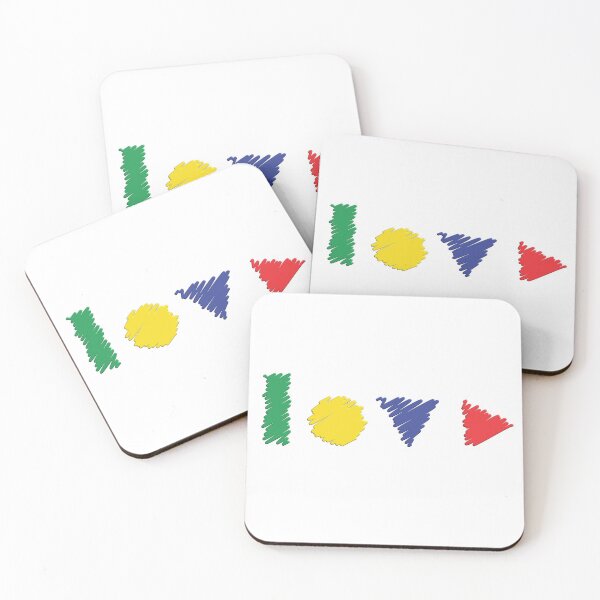 Item preview, Love lines shape designed and sold by Happy Puppy Print On Demand.