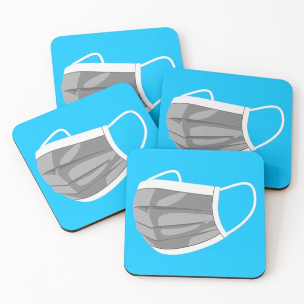 Item preview, medical mask, disposable face mask, doctor mask in blue. designed and sold by Marcin Adrian.
