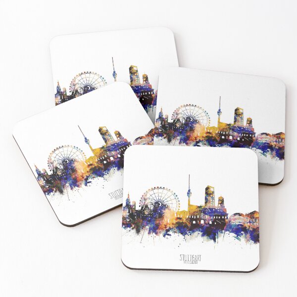 Item preview, stuttgart skyline designed and sold by BekimART2.