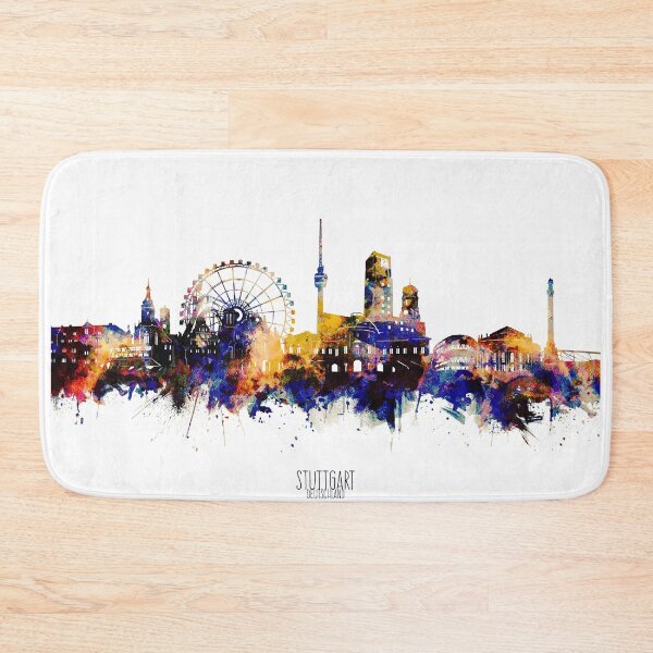 Item preview, stuttgart skyline designed and sold by BekimART2.