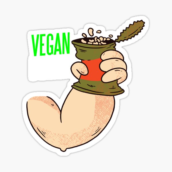 funny beans VEGAN POWER Sticker