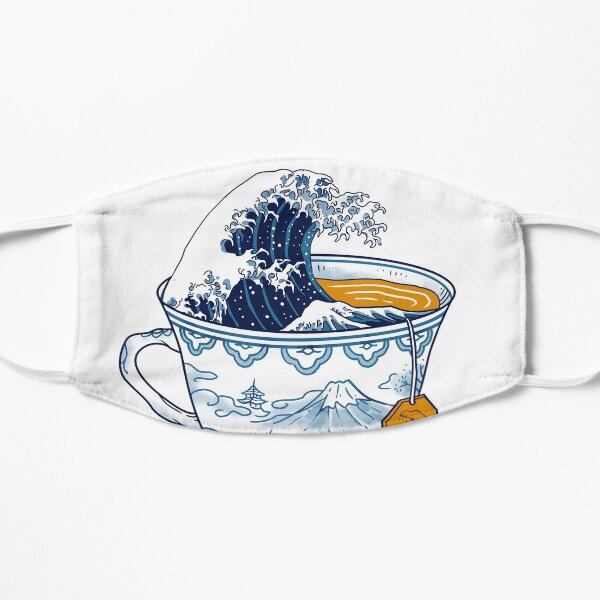 The Great Kanagawa Tea Flat Mask
