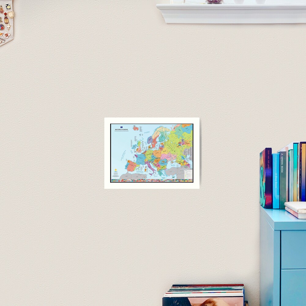 Impression artistique « "Nations d'Europe" : Carte des nations historiques d'Europe (en français)»