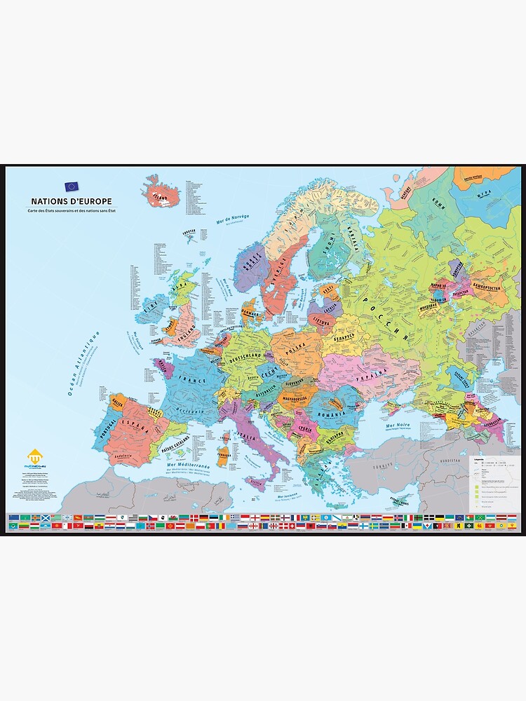 « "Nations d'Europe" : Carte des nations historiques d'Europe (en français) » par Multinatio