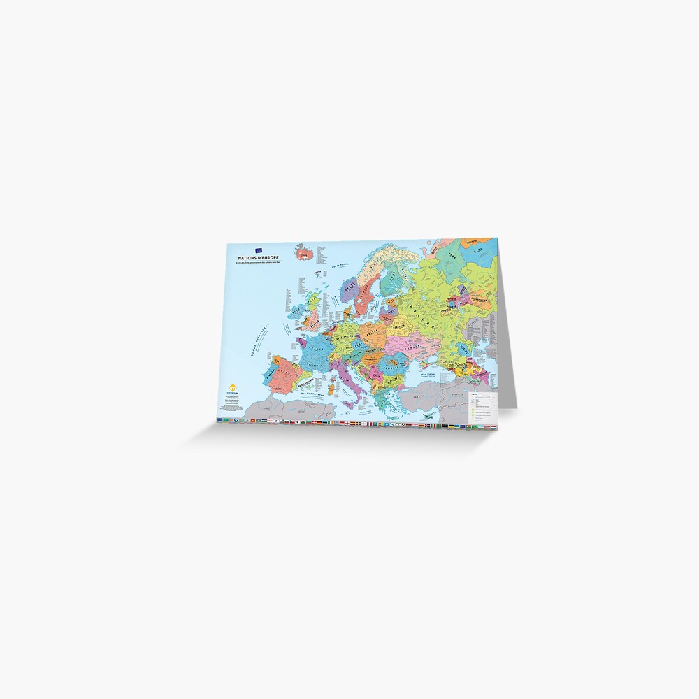 Carte de vœux « "Nations d'Europe" : Carte des nations historiques d'Europe (en français)»