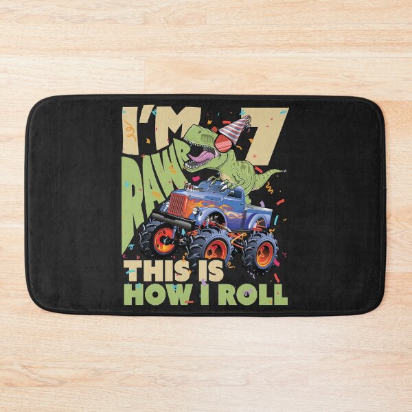 Item preview, 7th Birthday, 7 Year Old Print. T-Rex, Dinosaur Truck Graphic designed and sold by PackAPunch.