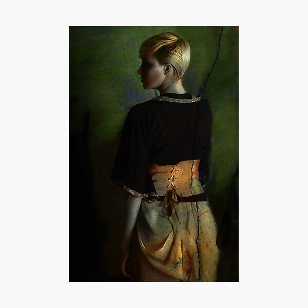 Woman with green Photographic Print