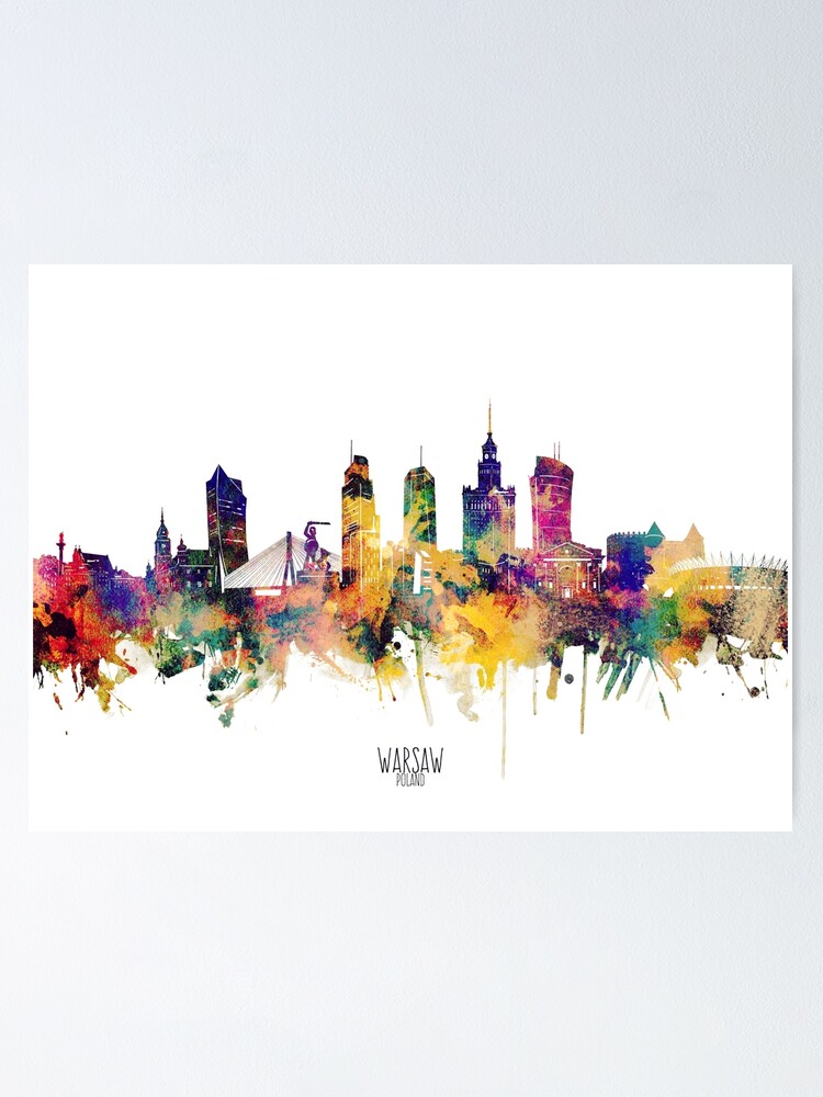 Warsaw Skyline Poster By Bekimart2 Redbubble
