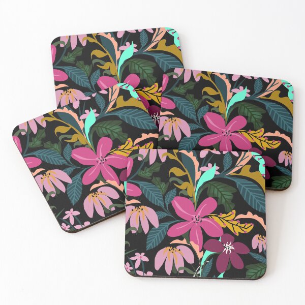 Item preview, Traditional Dark Pink Red flower pattern #illustration designed and sold by DSDROSE.