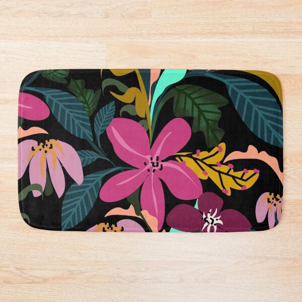 Item preview, Traditional Dark Pink Red flower pattern #illustration designed and sold by DSDROSE.