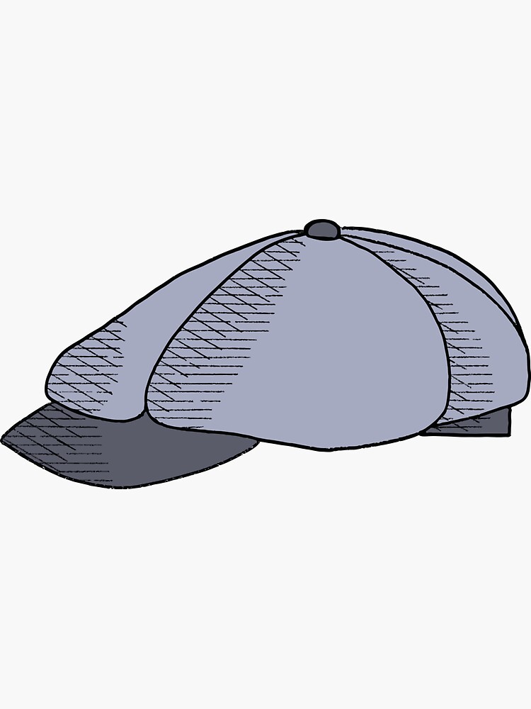 Flat cap hat hand drawn Sticker for Sale by Johnny Savage Redbubble