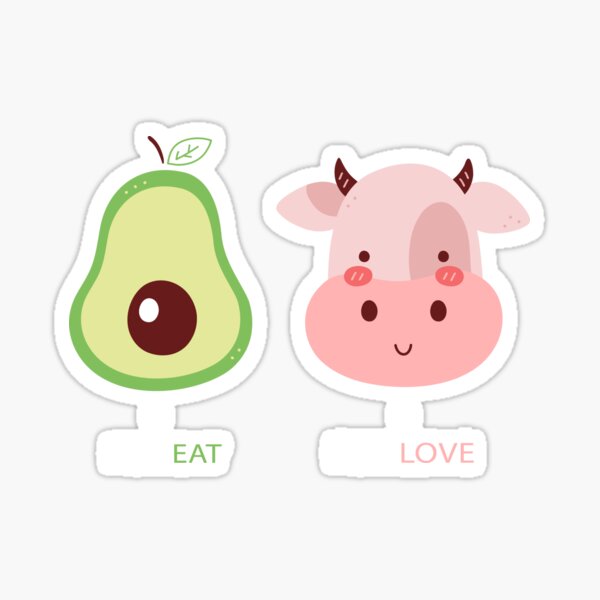  Avocado Cow Avocowdo Guacamole Vegan Farmer Kawaii