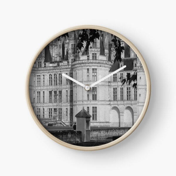Chateau Chambord Black and White Clock
