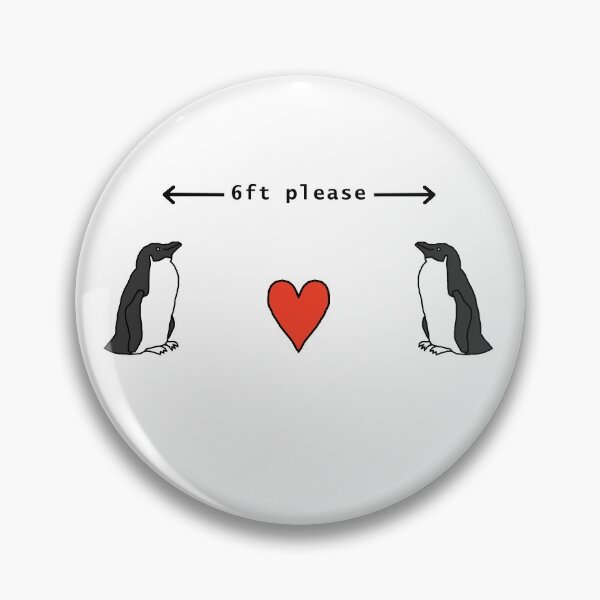Item preview, Penguins say Keep Your Distance For Now designed and sold by ellenhenry.