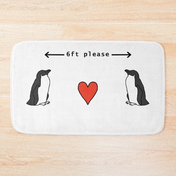 Item preview, Penguins say Keep Your Distance For Now designed and sold by ellenhenry.