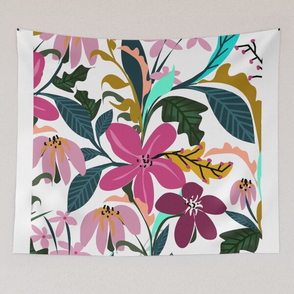 Item preview, Traditional Soft Pink Red Flower Pattern #illustration designed and sold by DSDROSE.
