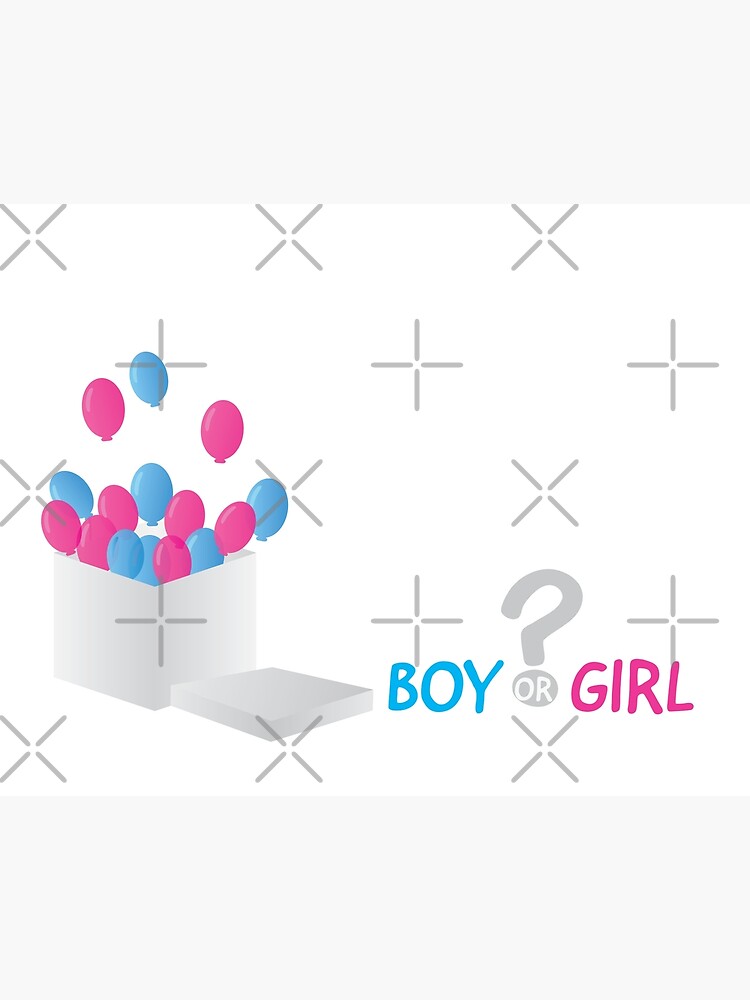 Printable BOY or GIRL GENDER Reveal Backdrop. Boy or Girl / He or