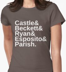 Castle & Beckett & Ryan & Esposito & Parish Women's Fitted T-Shirt