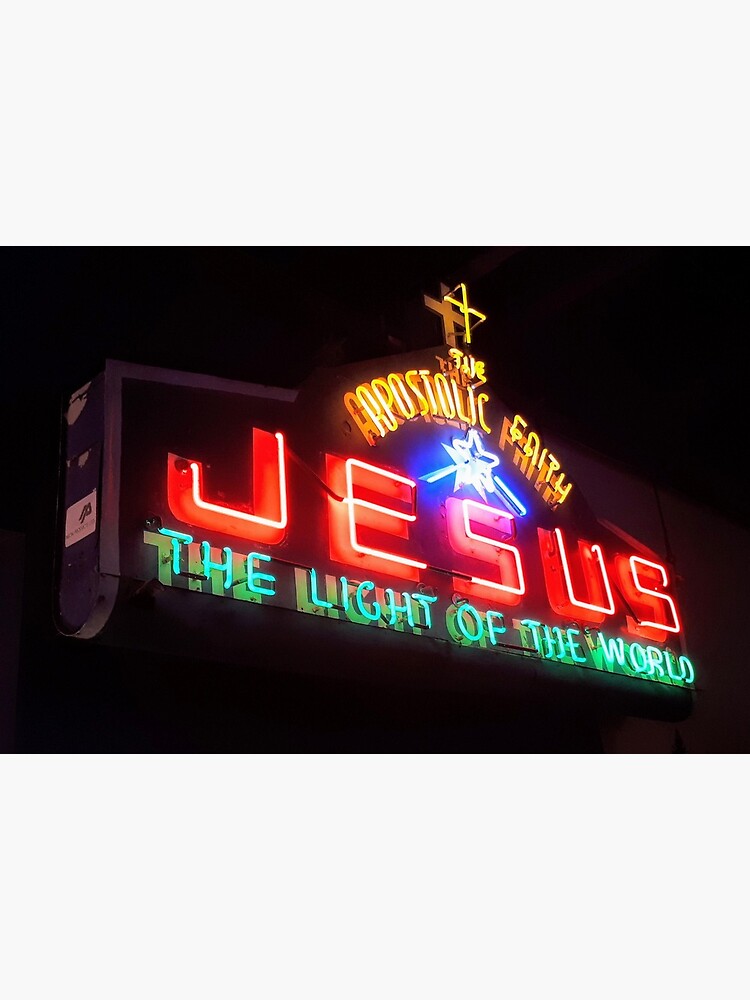 jesus neon sign