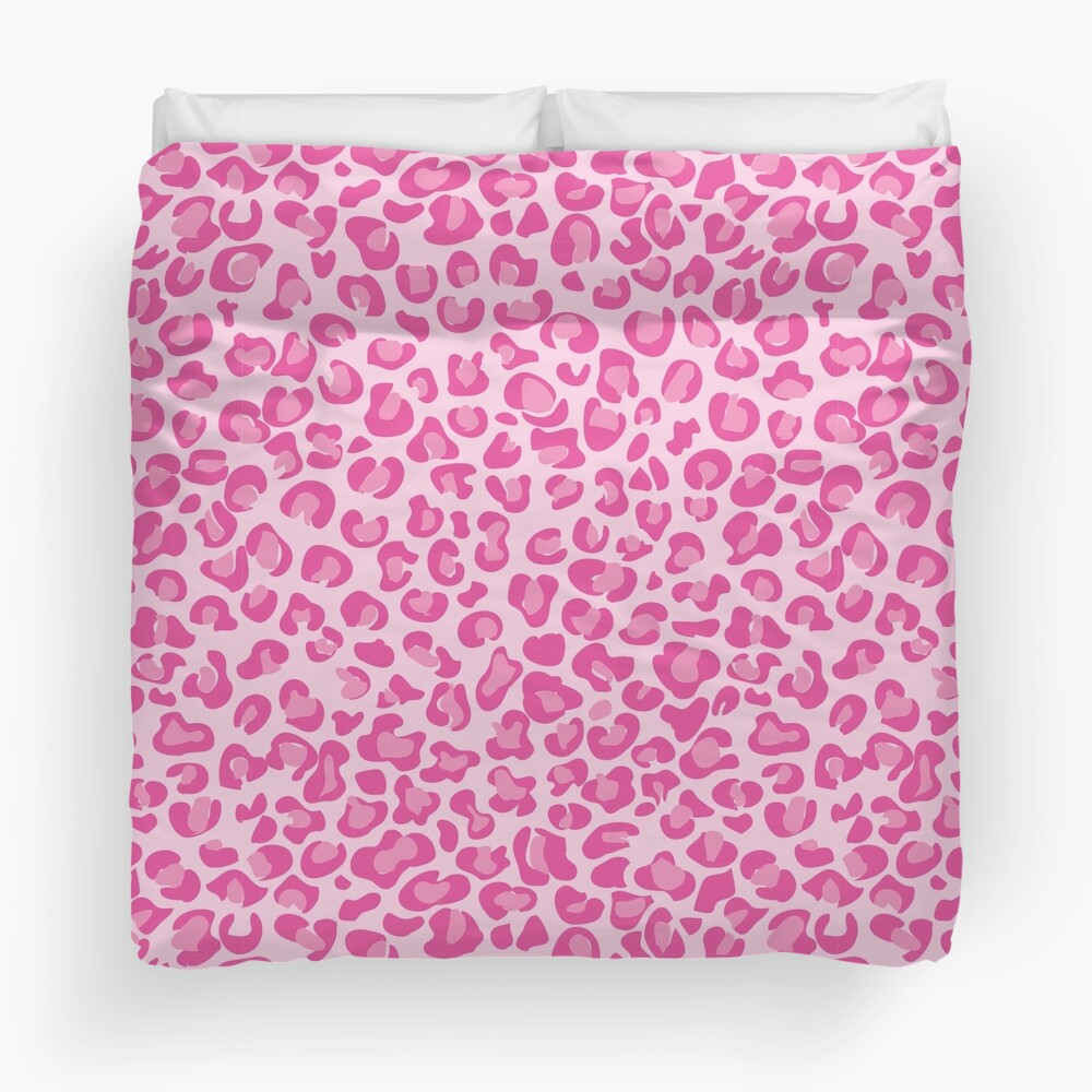 Pink Leopard Print  Duvet Cover for Sale by newburyboutique