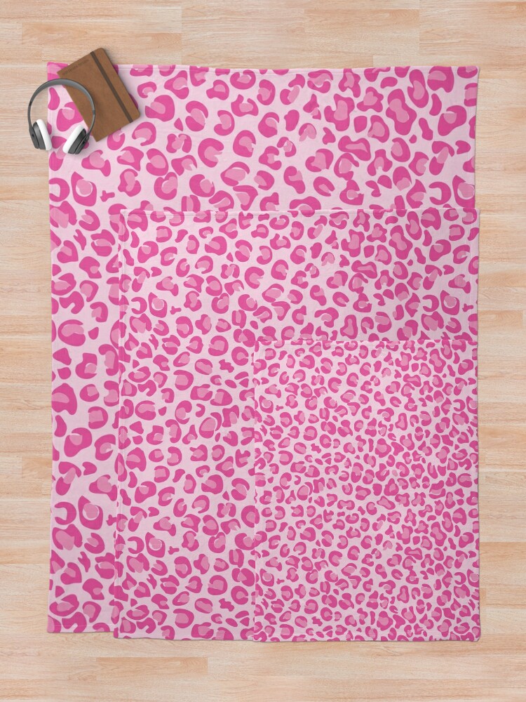 Pink leopard discount print throw blanket