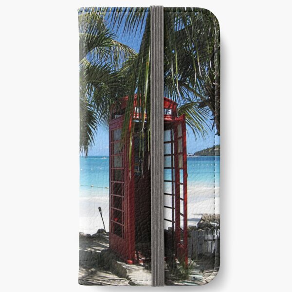 Antigua Red Phone Box iPhone Wallet