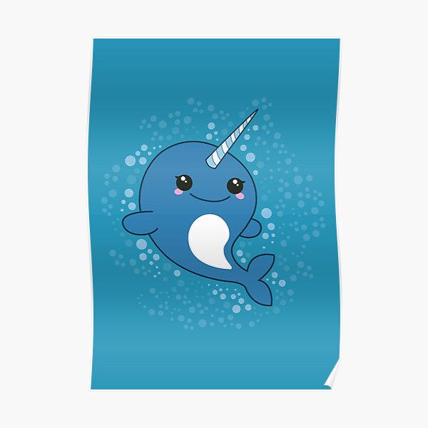 Happy Narwhal Poster