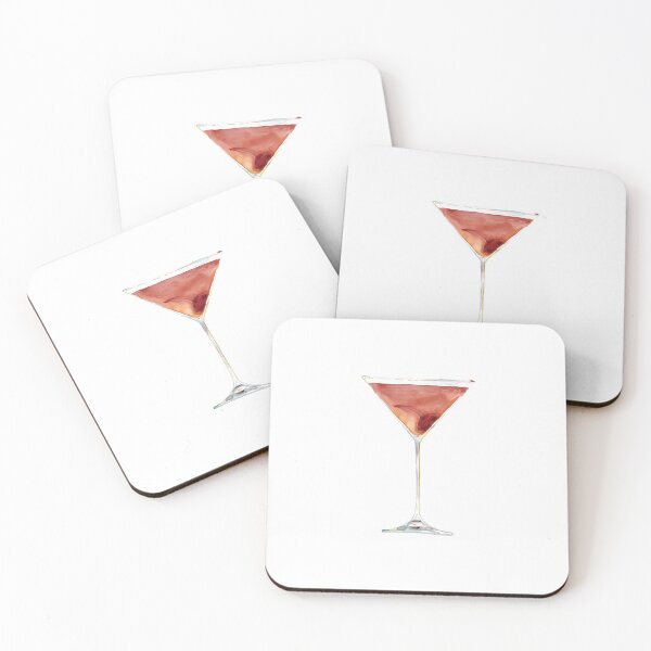 Item preview, Watercolor hand drawn sketch illustration of manhattan cocktail designed and sold by FuzzyLogicKate.