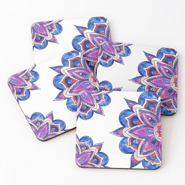 Item preview, Mandala Pattern Watercolor V1 Purple Blue designed and sold by Bebichic.