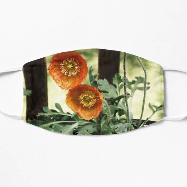 Orange Poppies Flat Mask