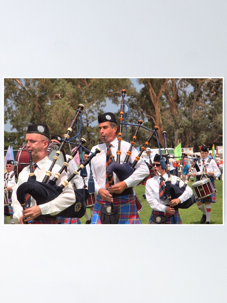 "Scottish Drum and Bagpipe Band" Poster by gigges Redbubble