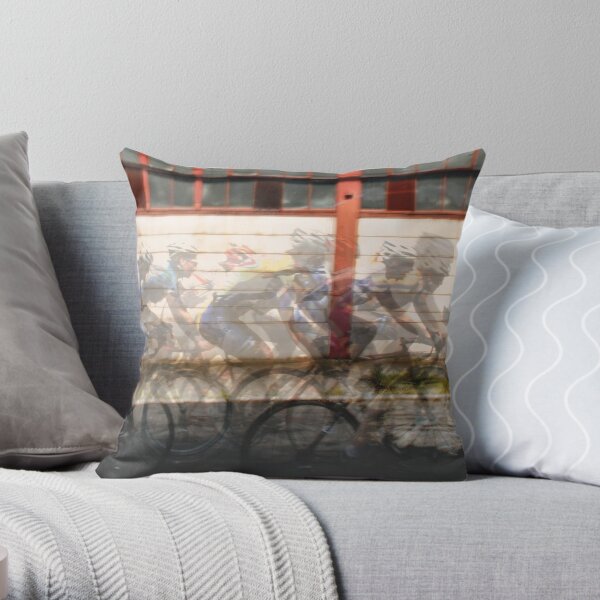 Bike Race Throw Pillow