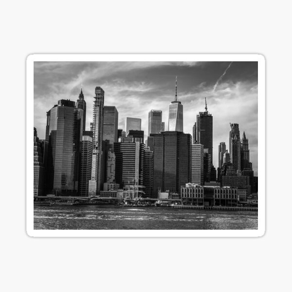 Manhattan in monochrome Sticker