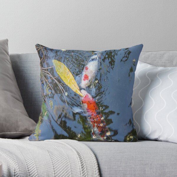 Kissin’ koi from L.A. Throw Pillow
